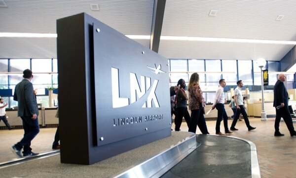 Lincoln airport lobby