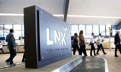 Lincoln airport lobby